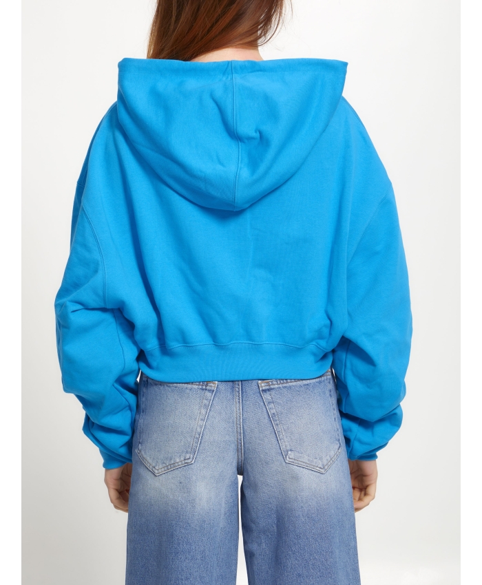 OFF WHITE - Cropped hoodie with logo