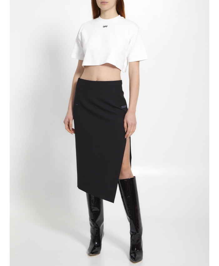 OFF WHITE - Tailored midi skirt