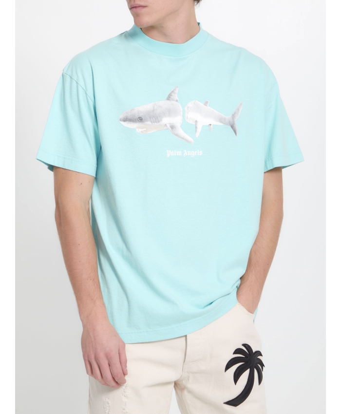 PALM ANGELS - T-shirt con stampa Shark