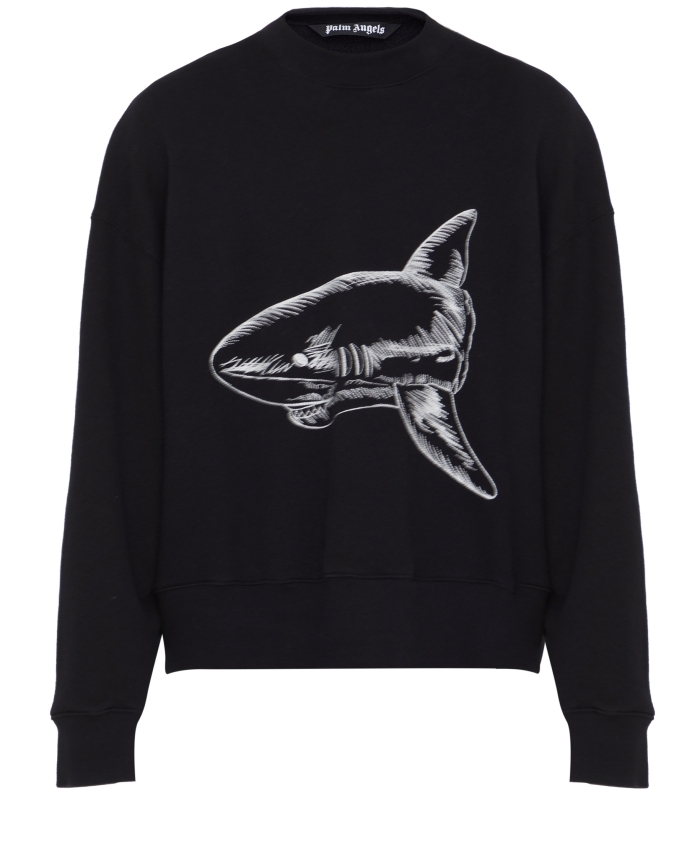 PALM ANGELS - Broken Shark print sweatshirt