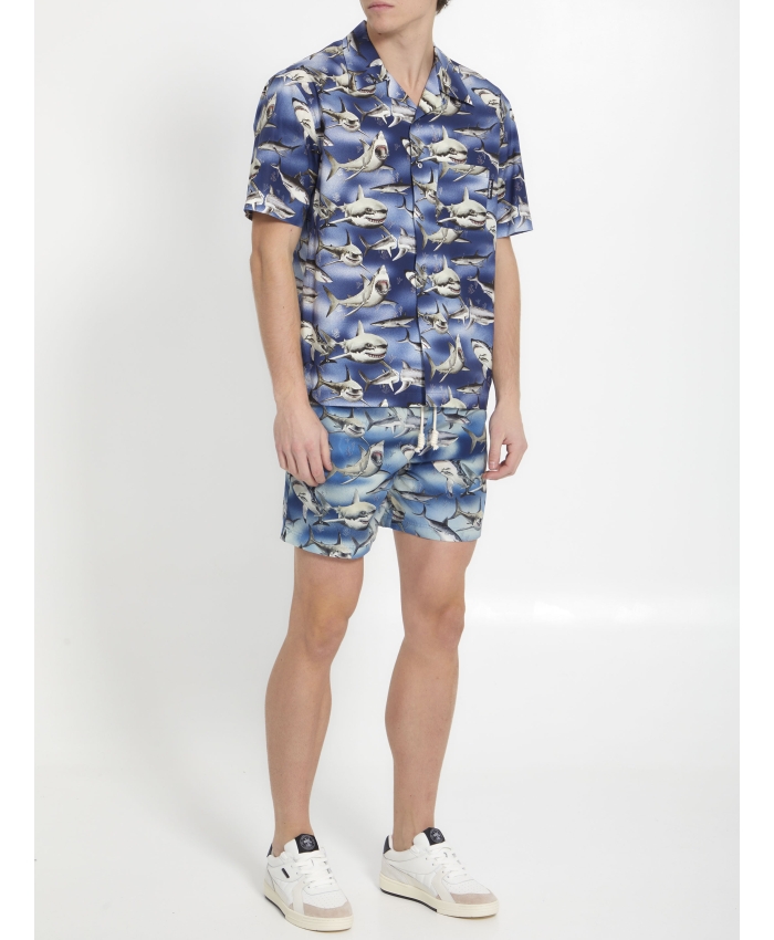 PALM ANGELS - Camicia con stampa Shark