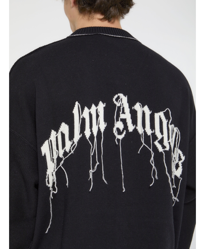 PALM ANGELS - Shark embroidery sweater