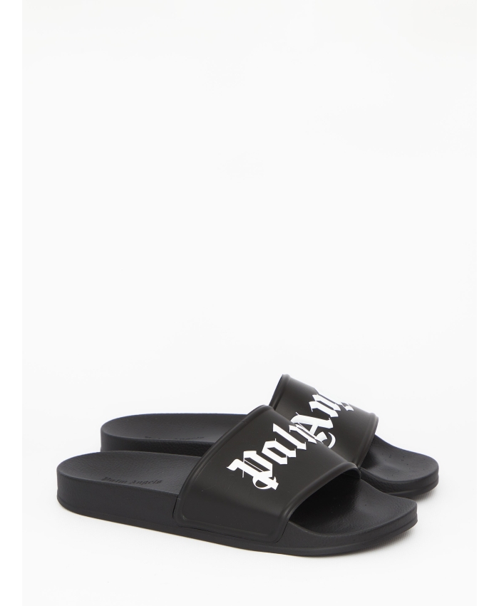 PALM ANGELS - Rubber slides with logo