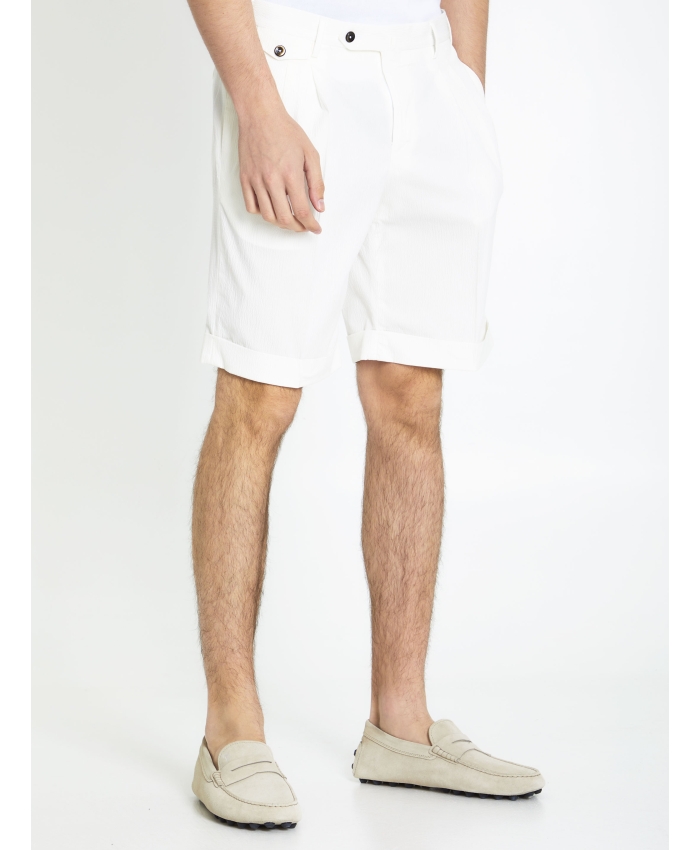 PT TORINO - Seersucker bermuda shorts