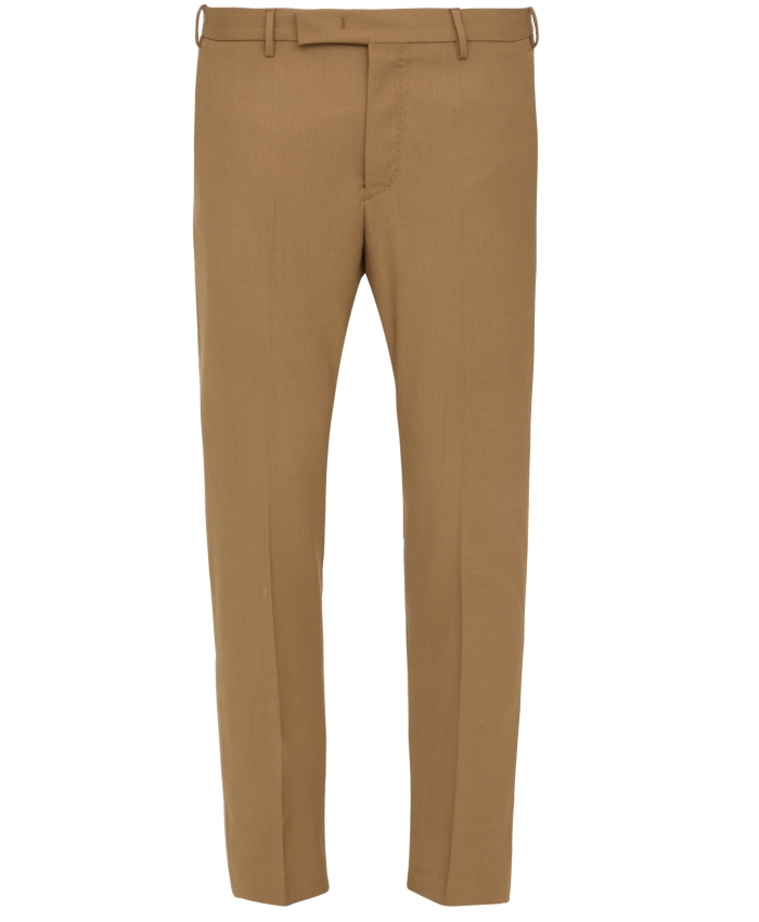 PT TORINO - Pantaloni in lana cammello