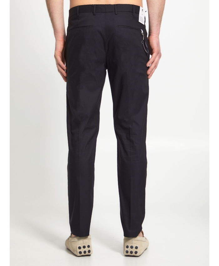 PT TORINO - Black gabardine trousers