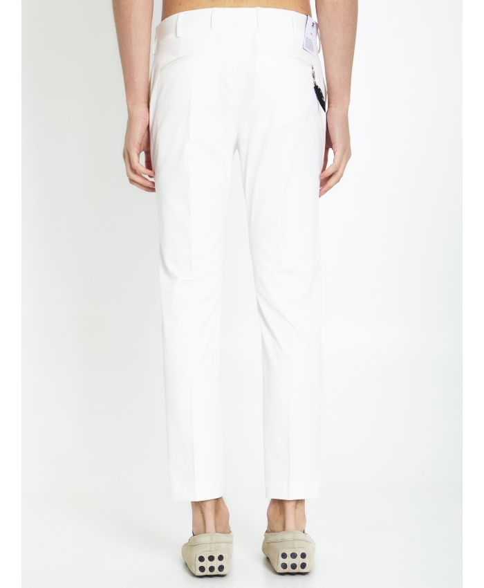 PT TORINO - Pantaloni in cotone bianco