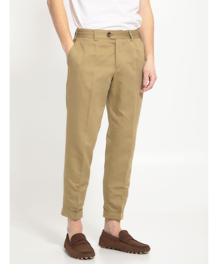 PT TORINO - Cotton and linen trousers
