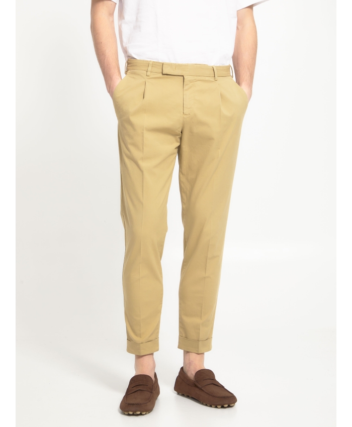 PT TORINO - Pantaloni in gabardina beige
