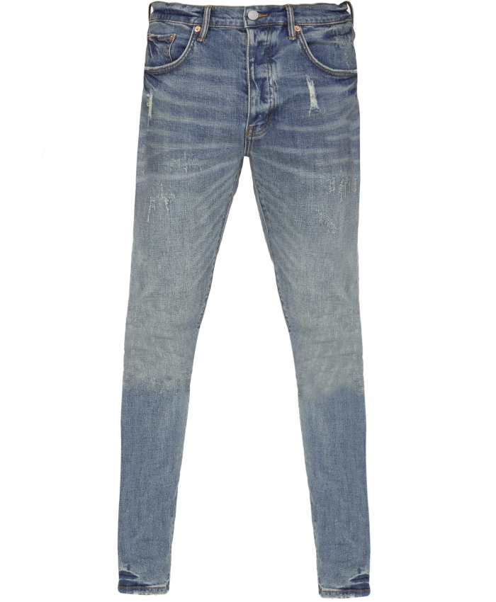 PURPLE BRAND - Jeans in denim azzurro