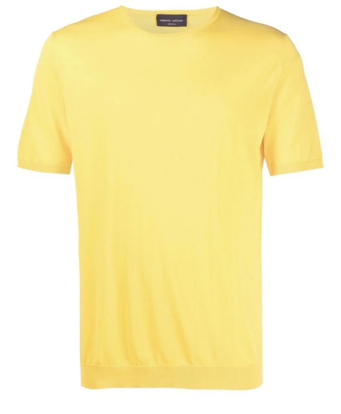 ROBERTO COLLINA - T-shirt in cotone giallo
