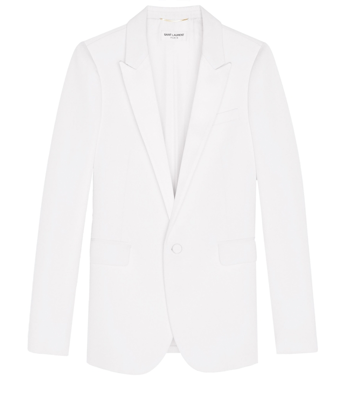 SAINT LAURENT - White tuxedo jacket