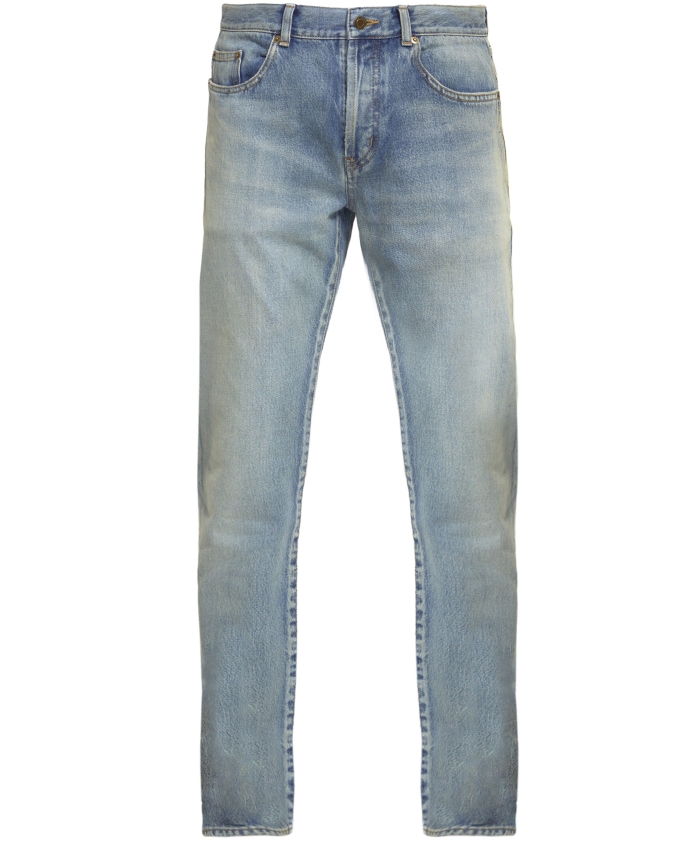 SAINT LAURENT - Jeans slim in denim