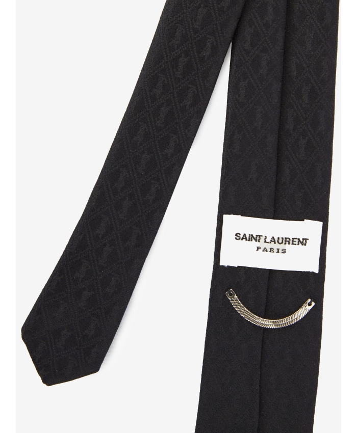 SAINT LAURENT - Cravatta sottile Monogram