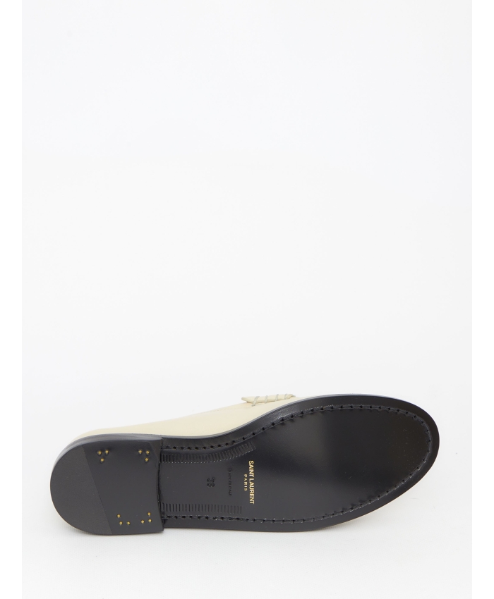 SAINT LAURENT - Leather Monogram loafers