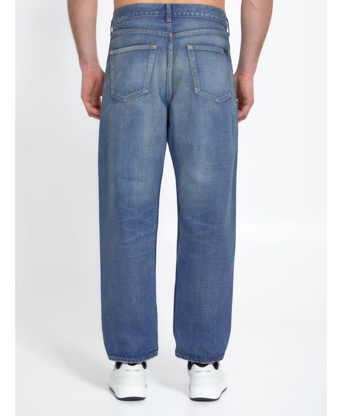 SAINT LAURENT - Jeans in denim blu