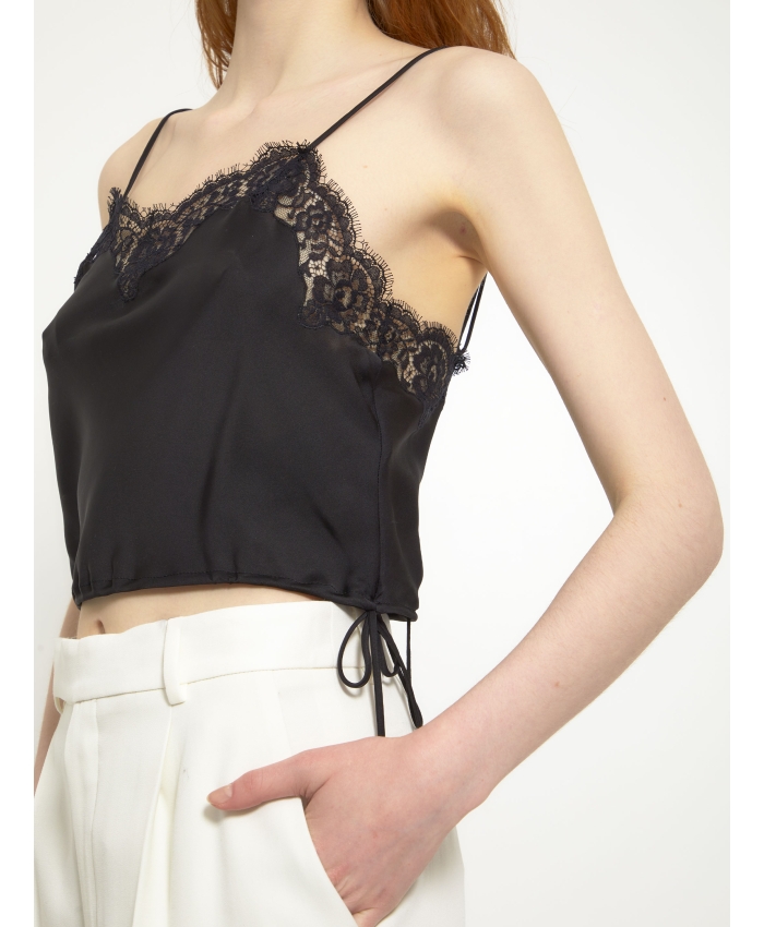 SAINT LAURENT - Silk satin lingerie top