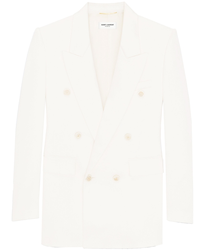 SAINT LAURENT - Double-breasted jacket in silk