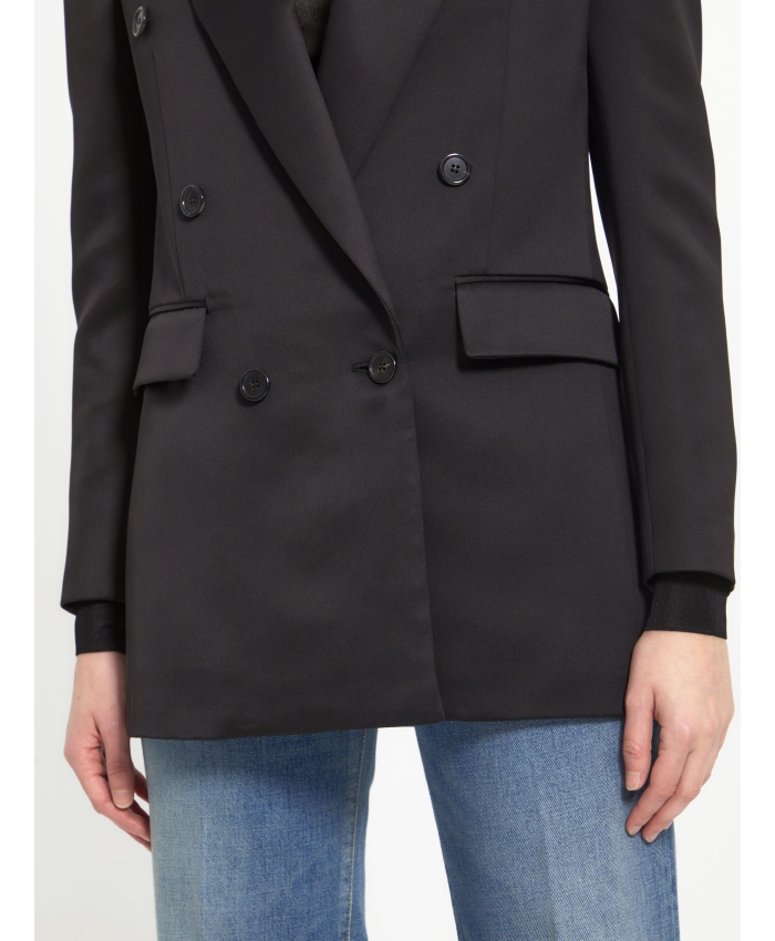 SAINT LAURENT - Black silk jacket