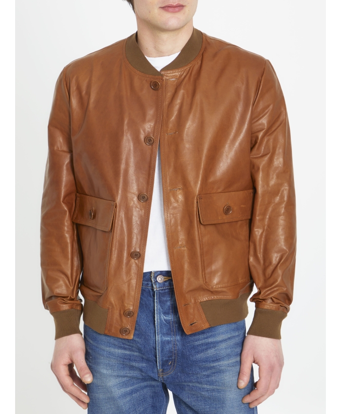 SALVATORE SANTORO - Leather bomber jacket