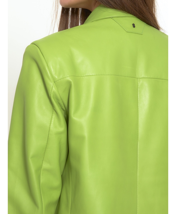SALVATORE SANTORO - Lime leather jacket