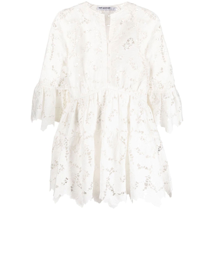 SELF PORTRAIT - White cotton lace dress