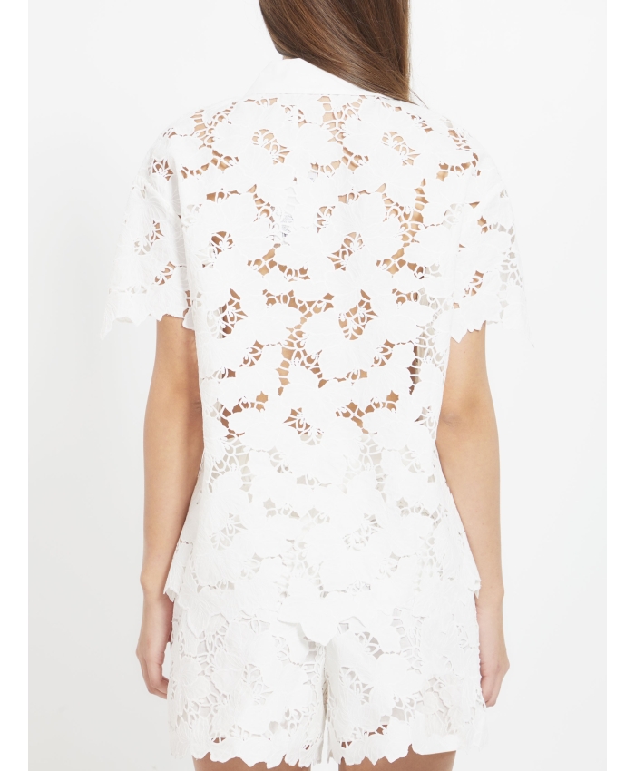 SELF PORTRAIT - White cotton lace shirt