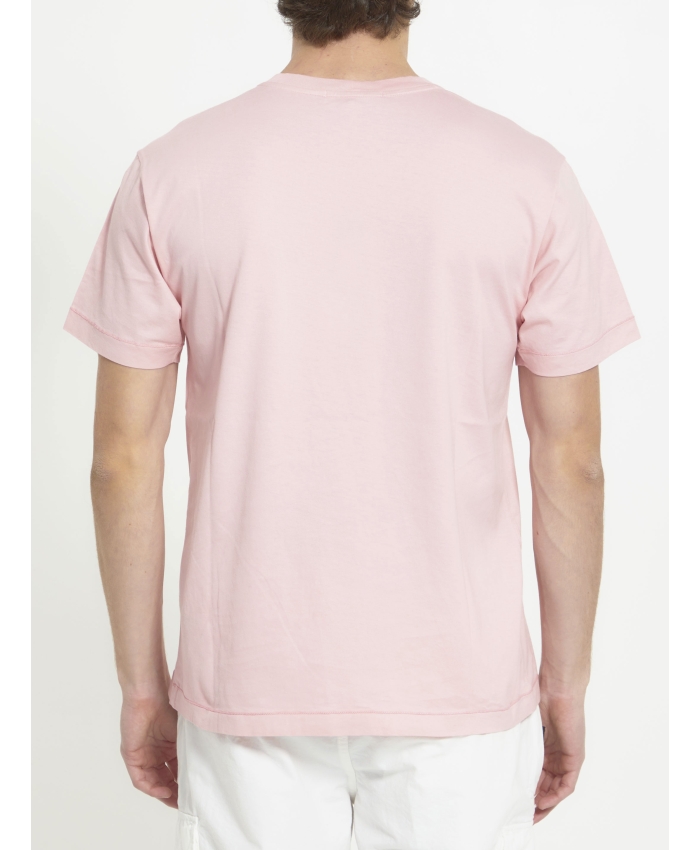 STONE ISLAND - Pink Compass t-shirt