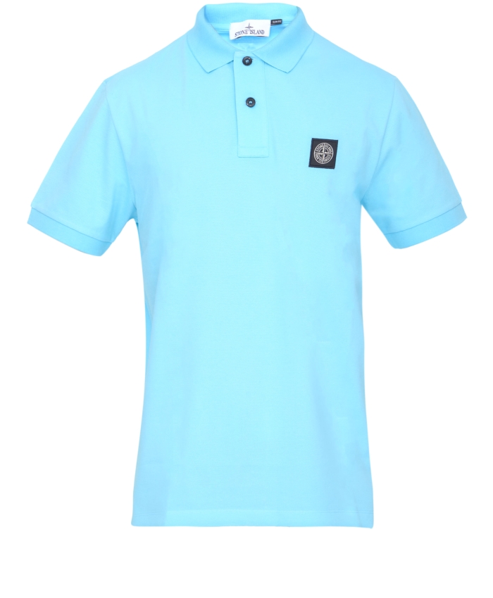 STONE ISLAND - Turquoise Compass polo shirt