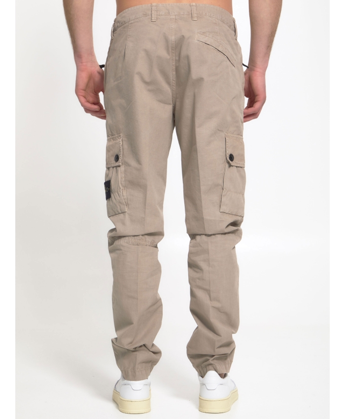 STONE ISLAND - Pantaloni cargo in cotone