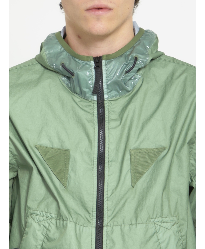 STONE ISLAND - Green nylon jacket