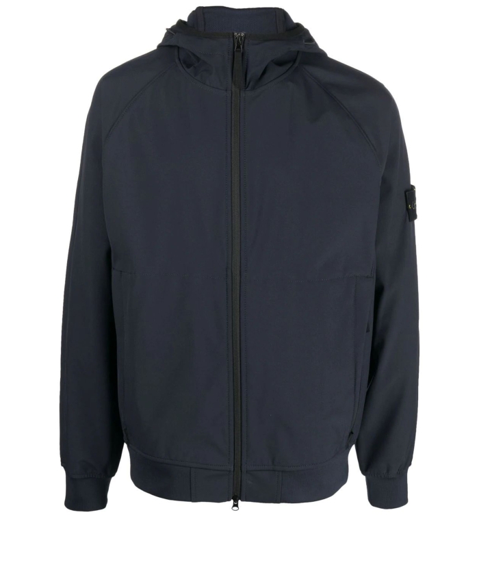 STONE ISLAND - Blue nylon jacket