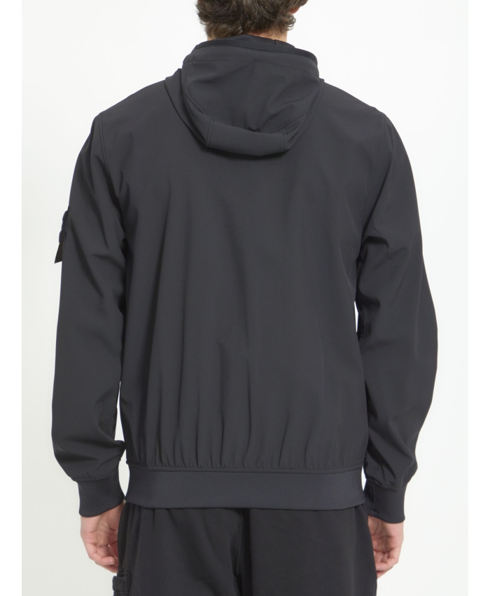 STONE ISLAND - Black nylon jacket