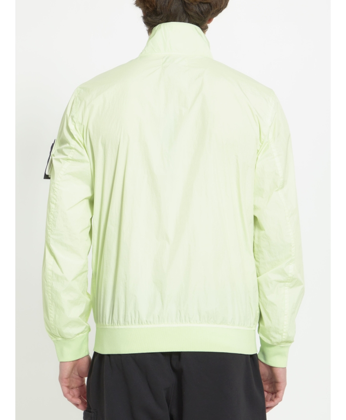 STONE ISLAND - Lime nylon jacket