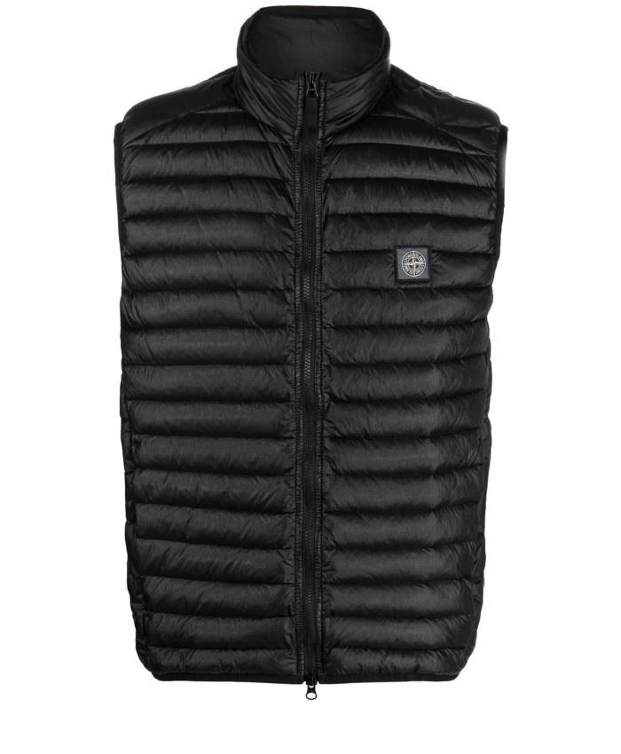 STONE ISLAND - Black nylon vest