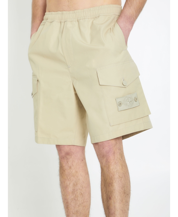 STONE ISLAND - Ghost cargo bermuda shorts