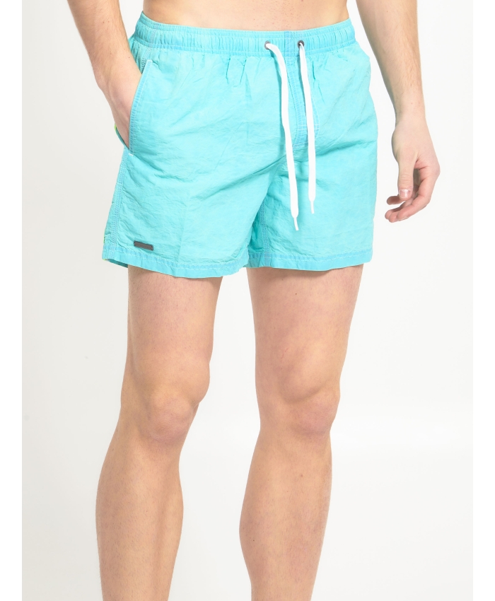 SUNDEK - Turquoise nylon swim shorts