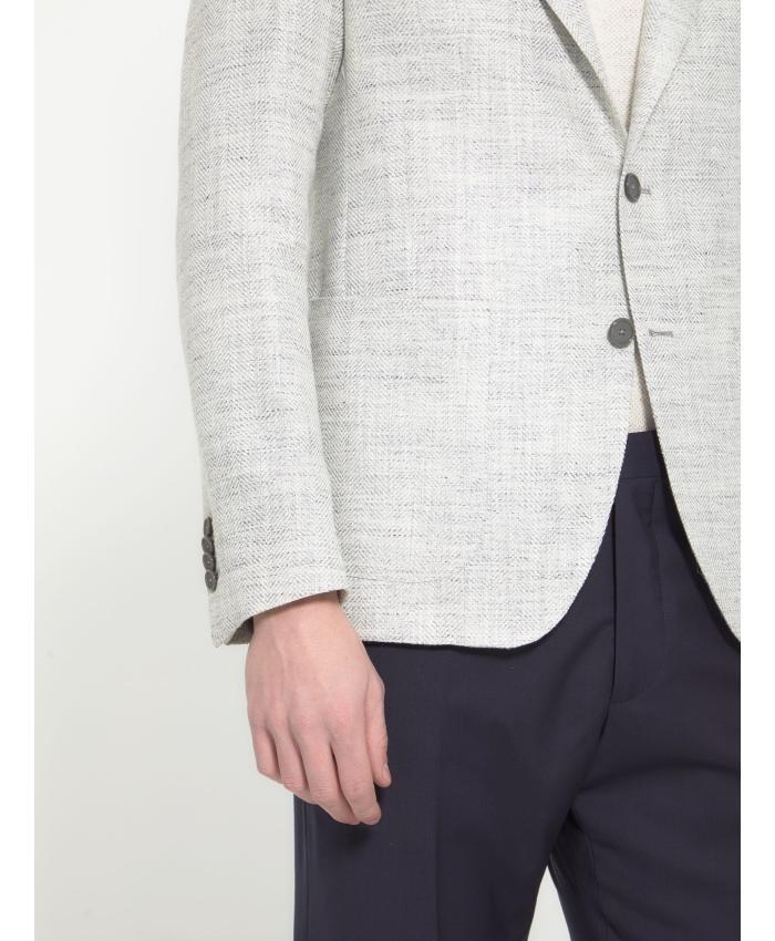 TAGLIATORE - Grey single-breasted jacket