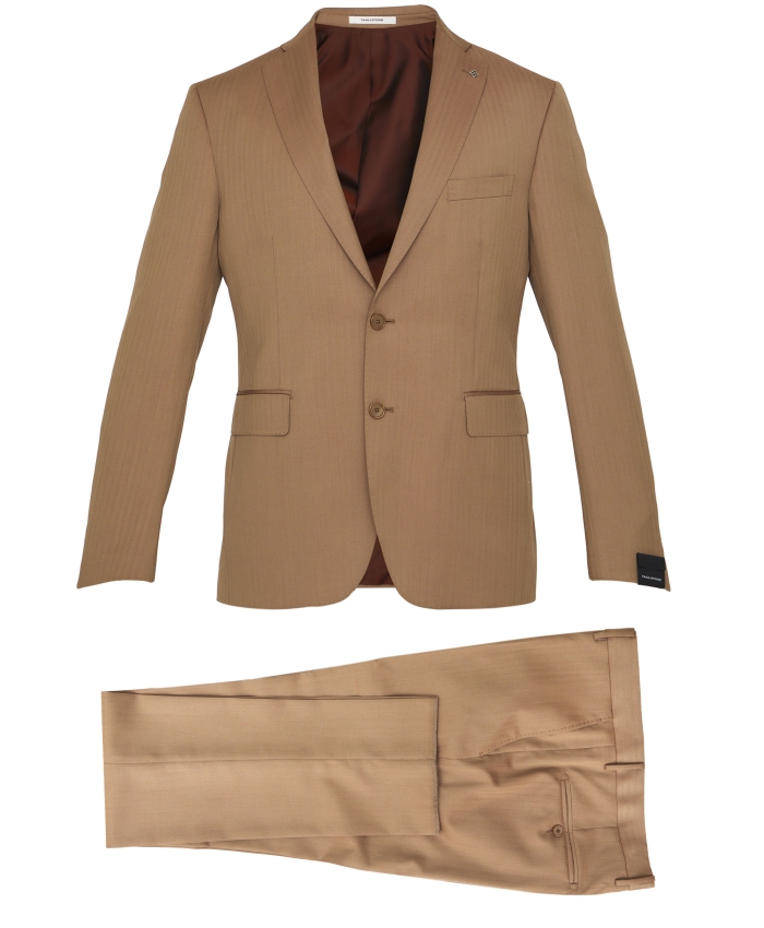 TAGLIATORE - Beige wool two-piece suit