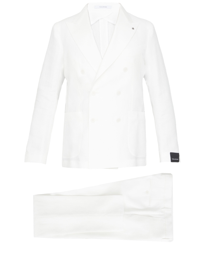TAGLIATORE - Two-piece suit in white linen