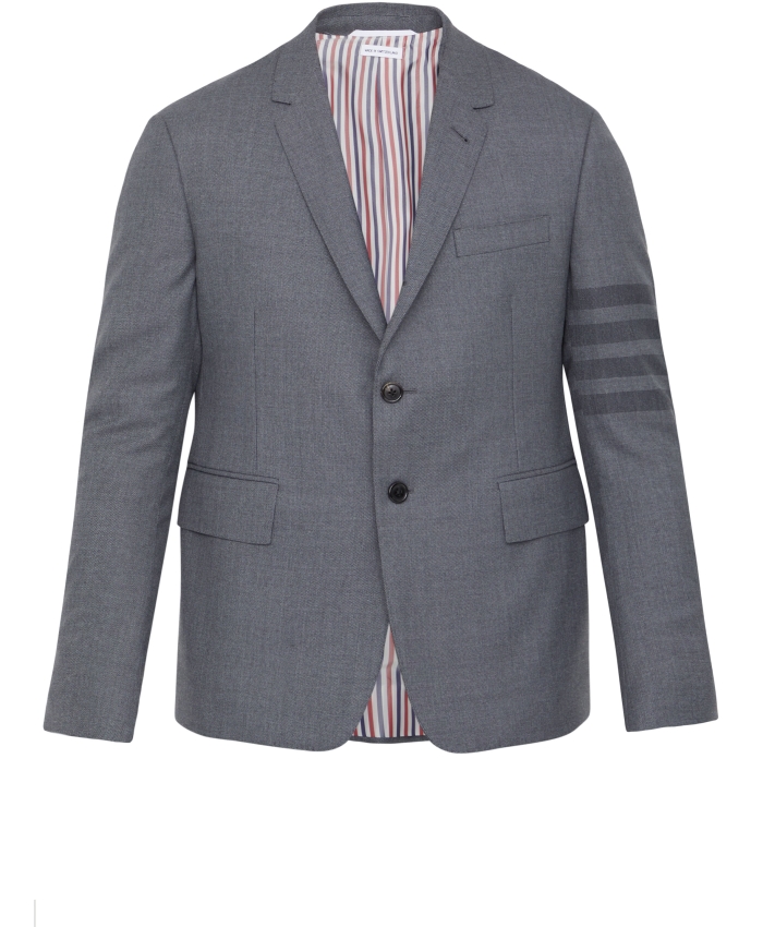 THOM BROWNE - 4-Bar grey jacket