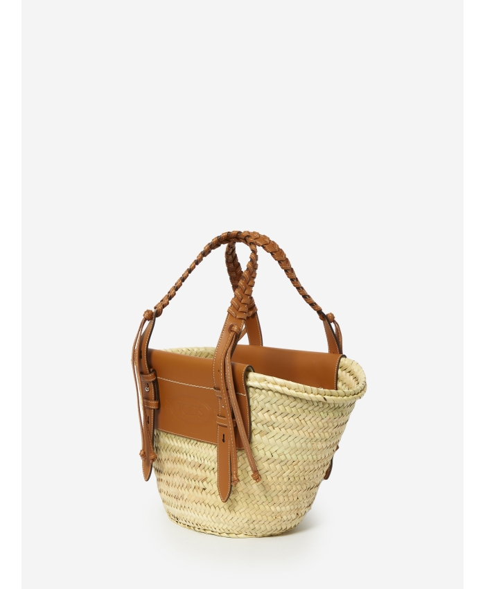TOD'S - Raffia shopping bag