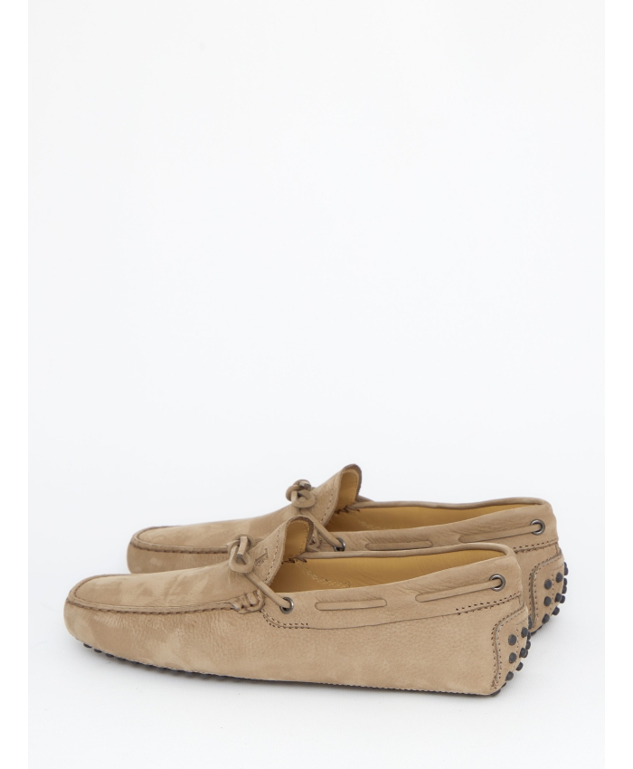 TOD'S - Dove-colored Gommino loafers