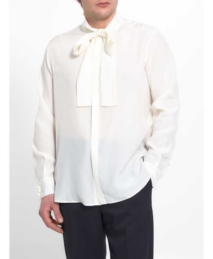 VALENTINO GARAVANI - Ivory silk shirt