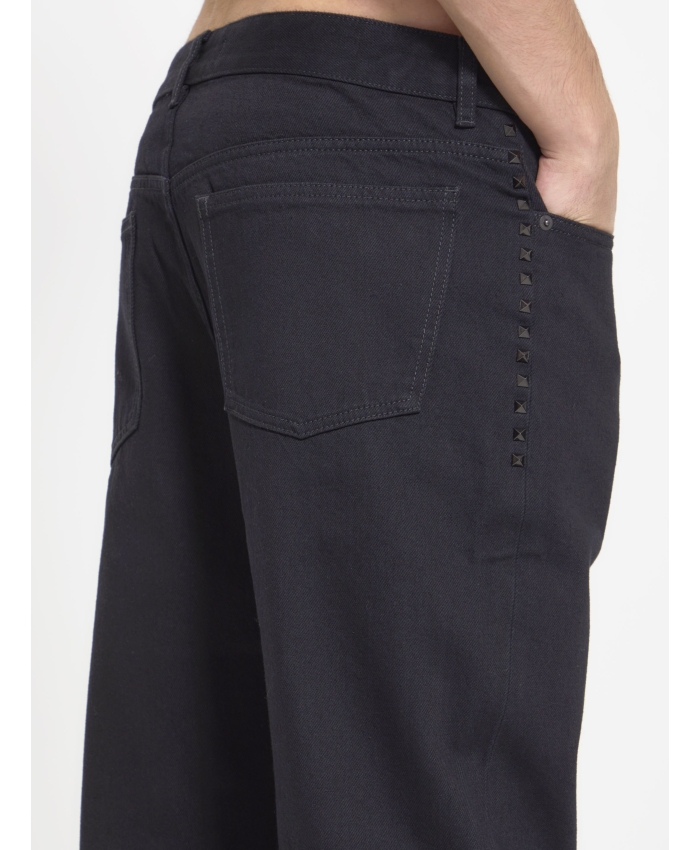 VALENTINO GARAVANI - Jeans con borchie Black Untitled