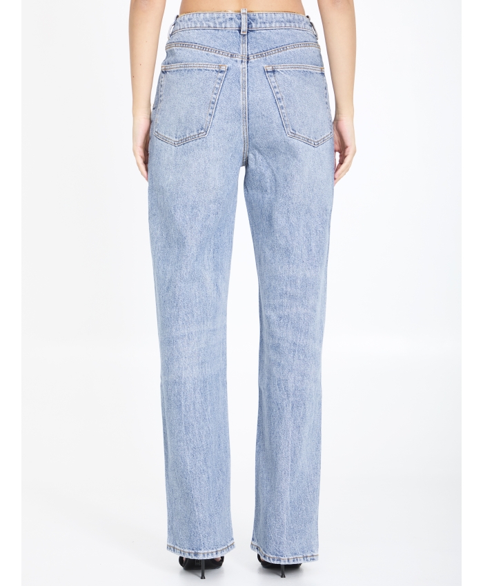 ALEXANDER WANG - Denim jeans with nameplate