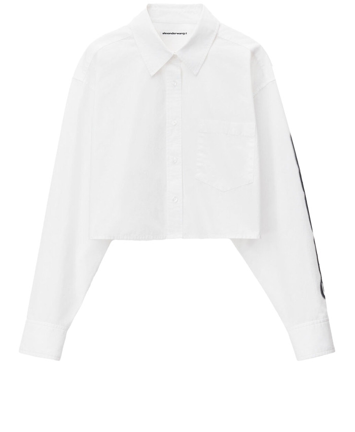 ALEXANDER WANG - Cropped shirt with Halo print
