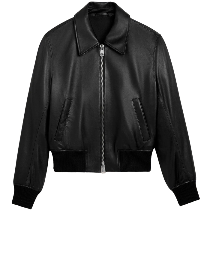 AMI PARIS - Leather bomber jacket