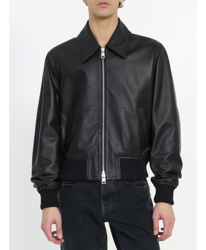 AMI PARIS - Leather bomber jacket