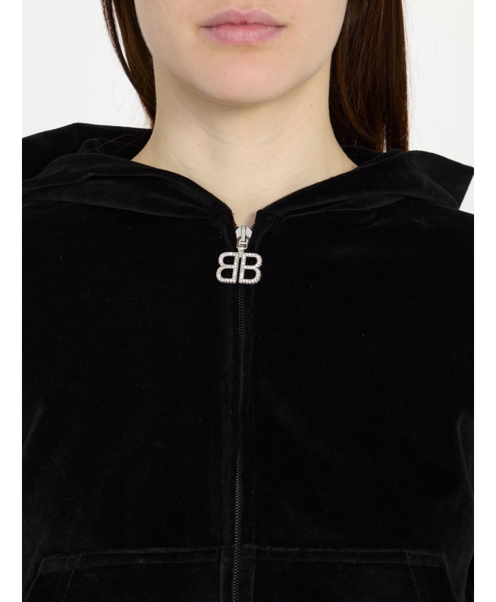 BALENCIAGA - Shrunk zip-up hoodie